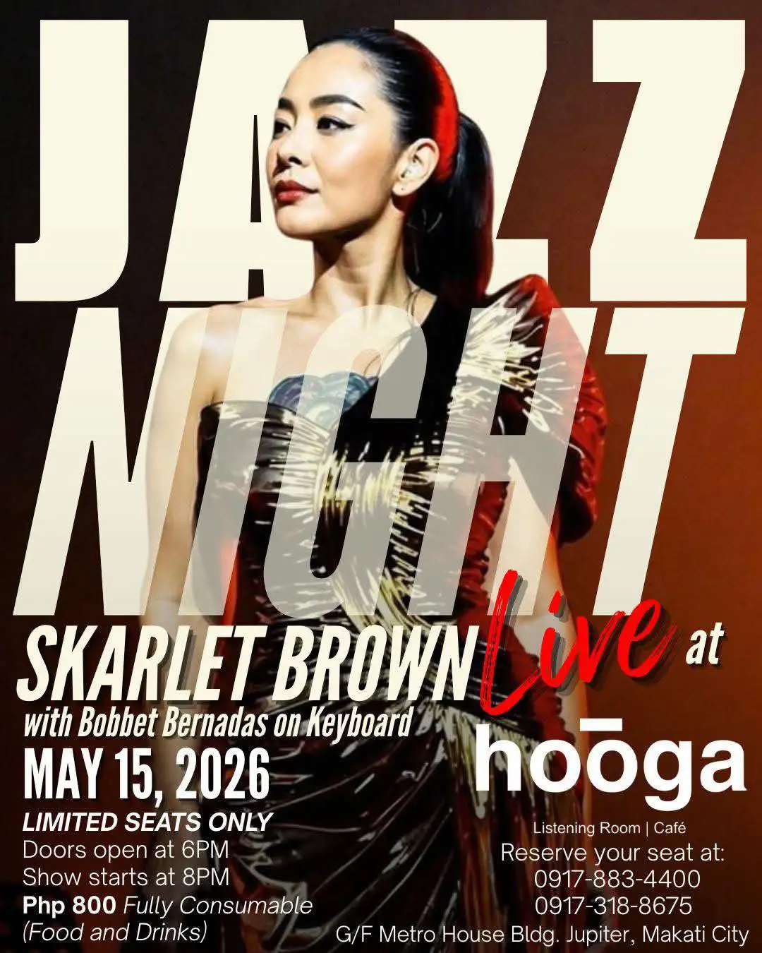 Live music FB post Skarlet played Hooga again on May 15, 2026. 